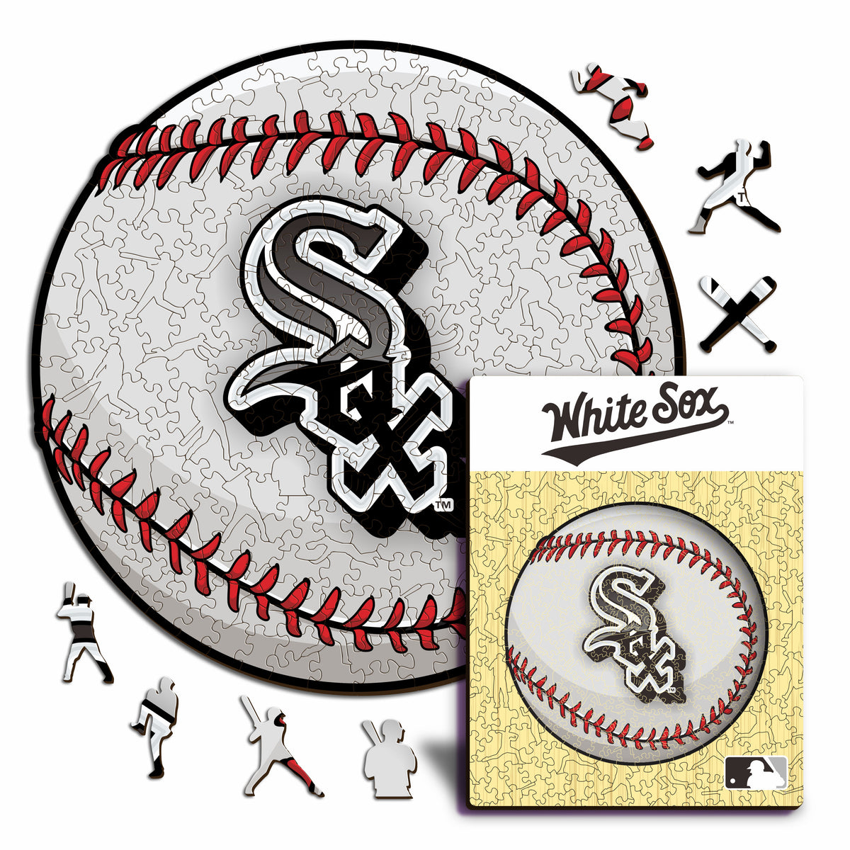 Pacote com 2 unidades de beisebol + mascote do Chicago White Sox™ 