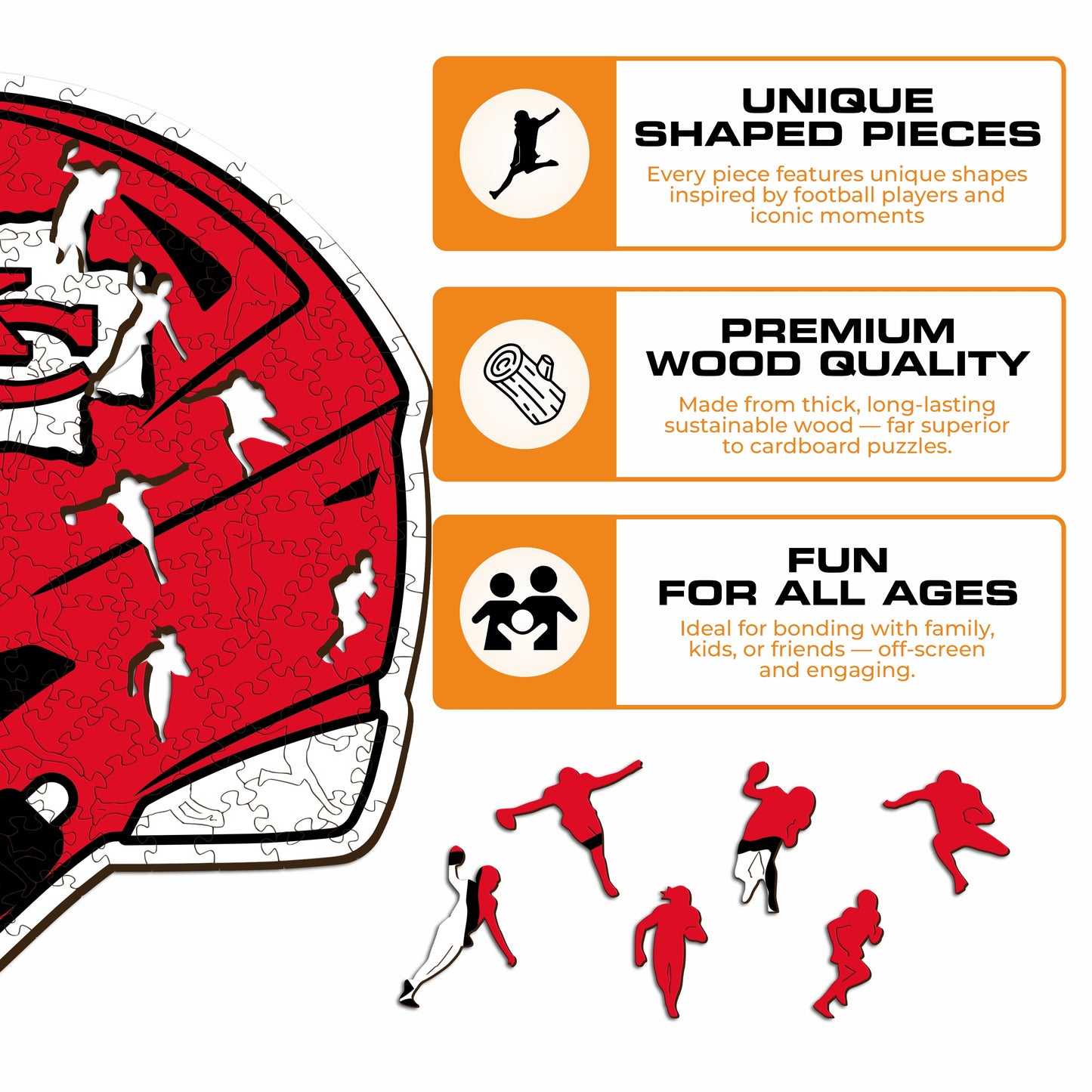 Kansas City Chiefs™ Helmet - Wooden Puzzle