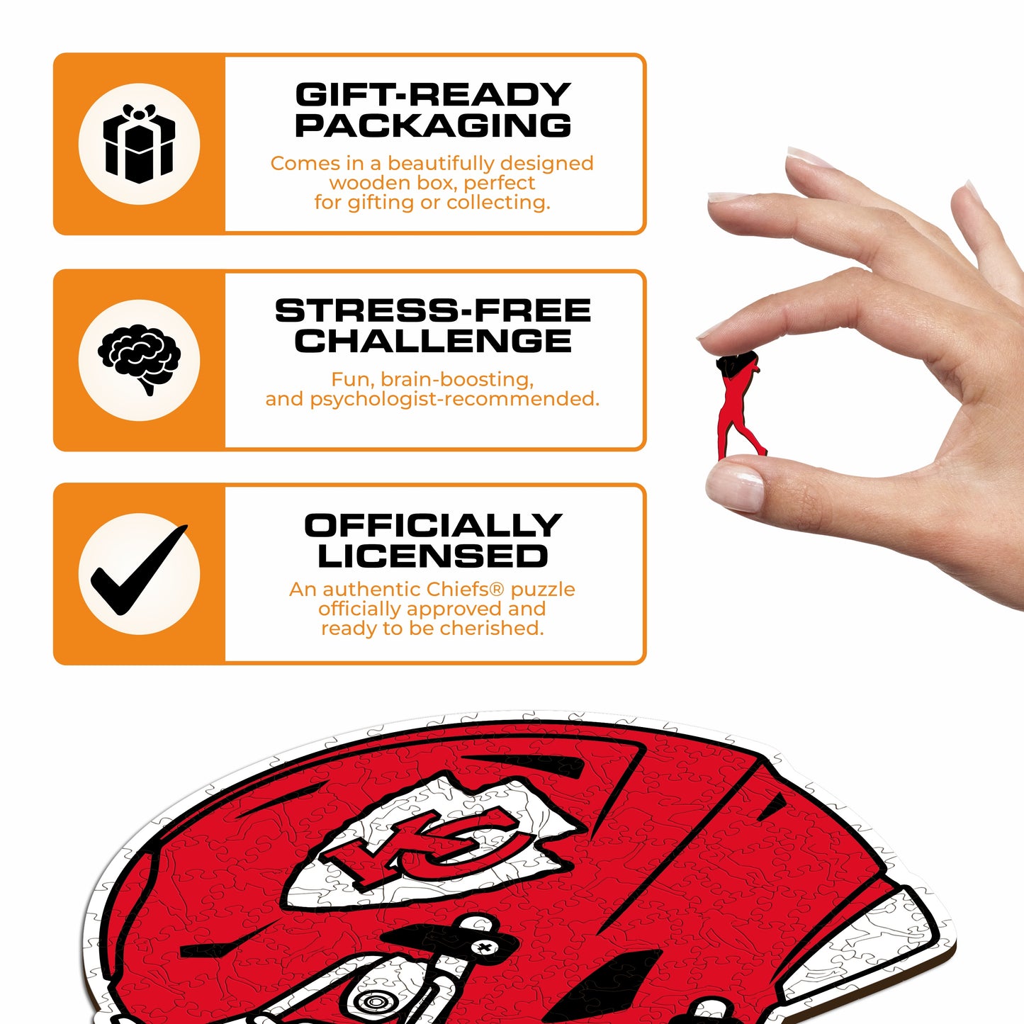 Kansas City Chiefs™ Helmet - Wooden Puzzle