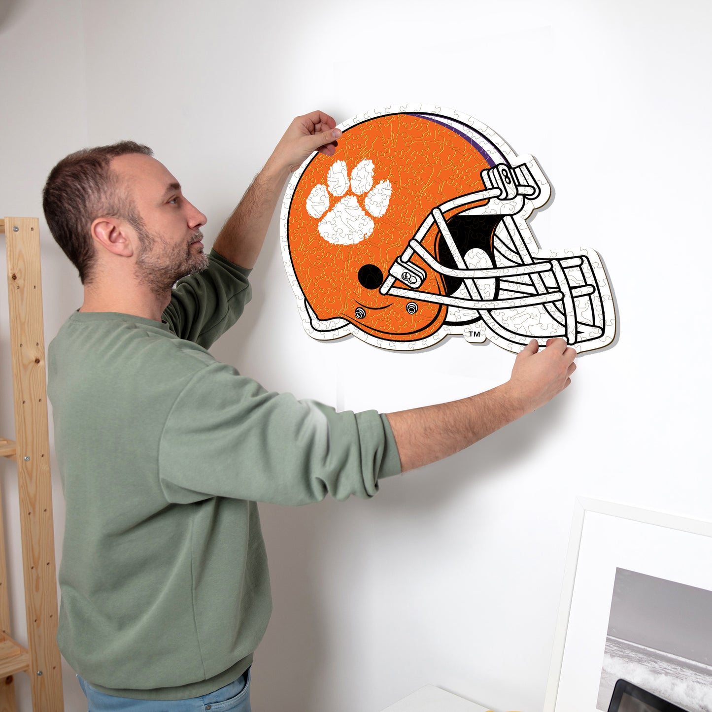 Clemson University Helmet - Wooden Puzzle