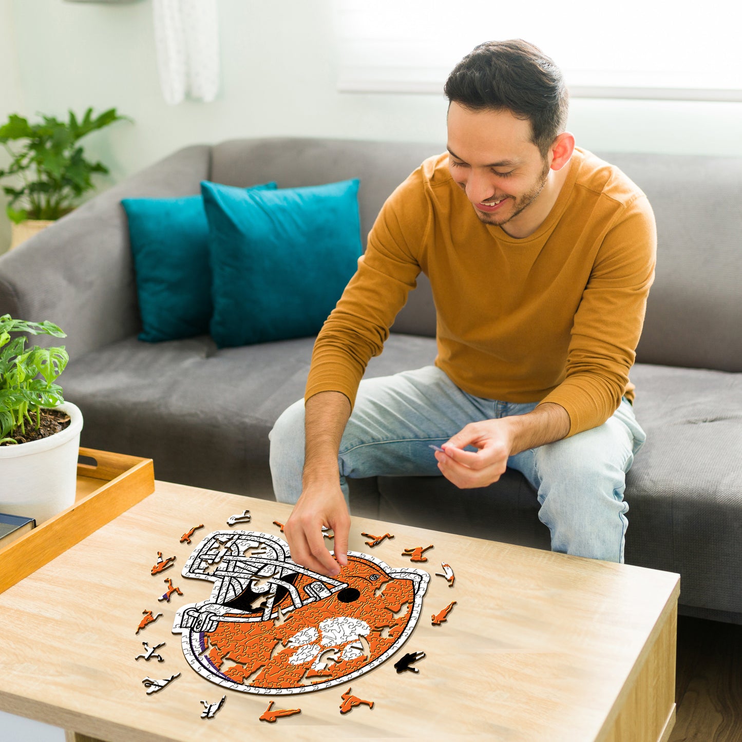 Clemson University Helmet - Wooden Puzzle