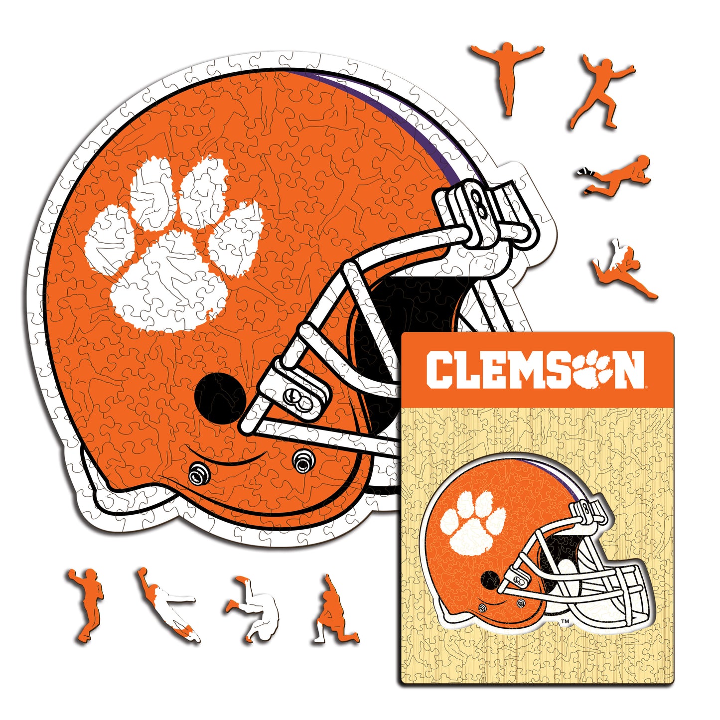 Clemson University Helmet - Wooden Puzzle