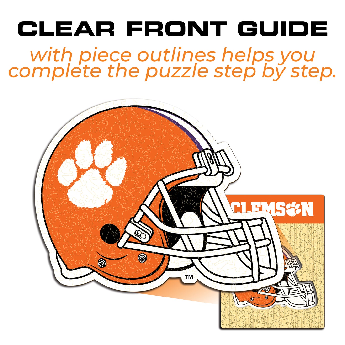 Clemson University Helmet - Wooden Puzzle