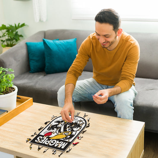 Collingwood FC Retro Mascot - Wooden Puzzle