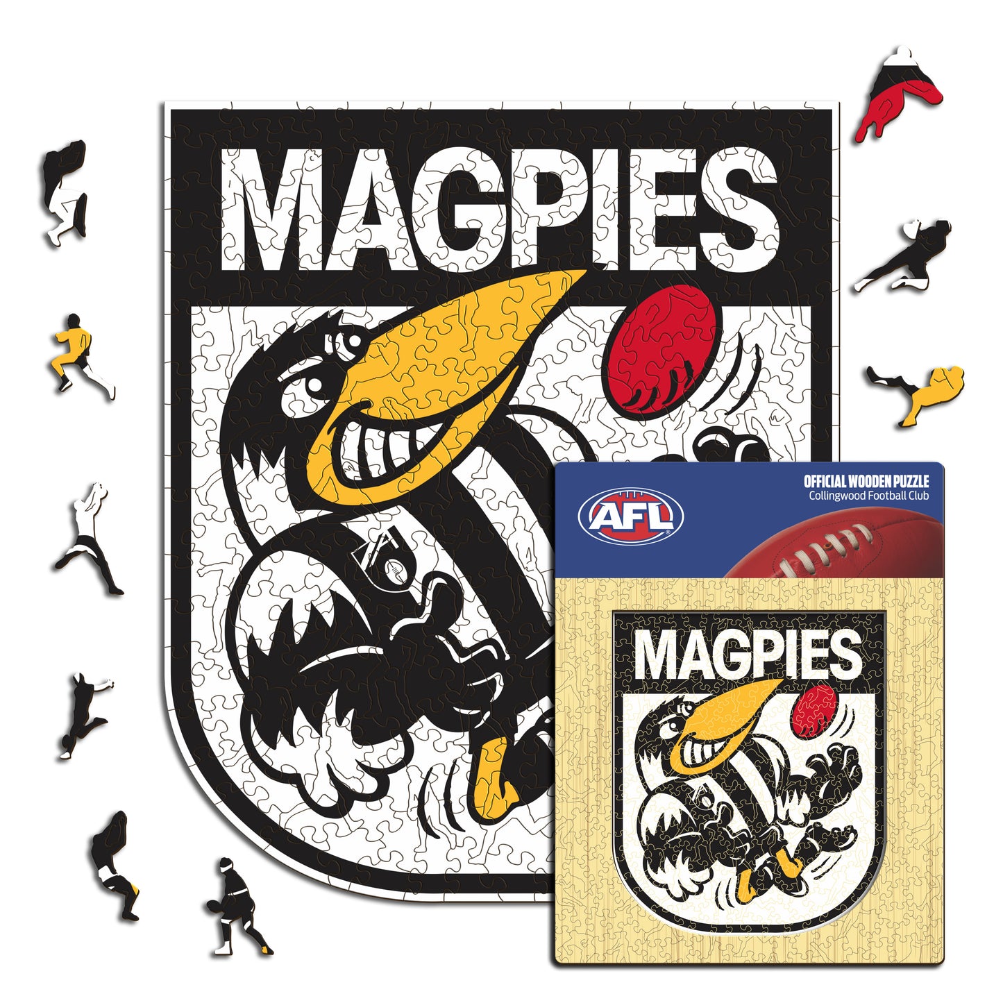 Collingwood FC Retro Mascot - Wooden Puzzle