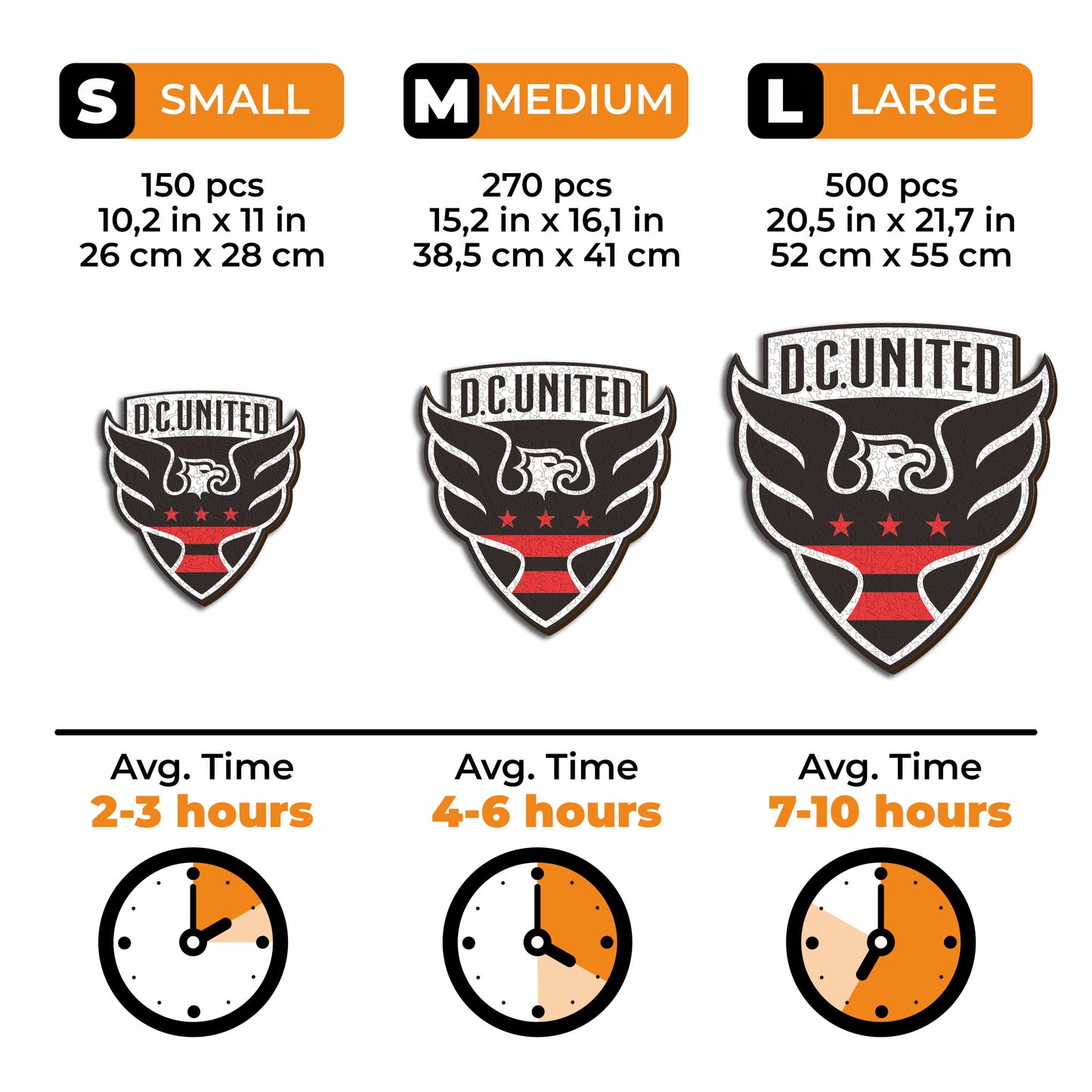 Logotipo do DC United® - Quebra-cabeça de madeira 