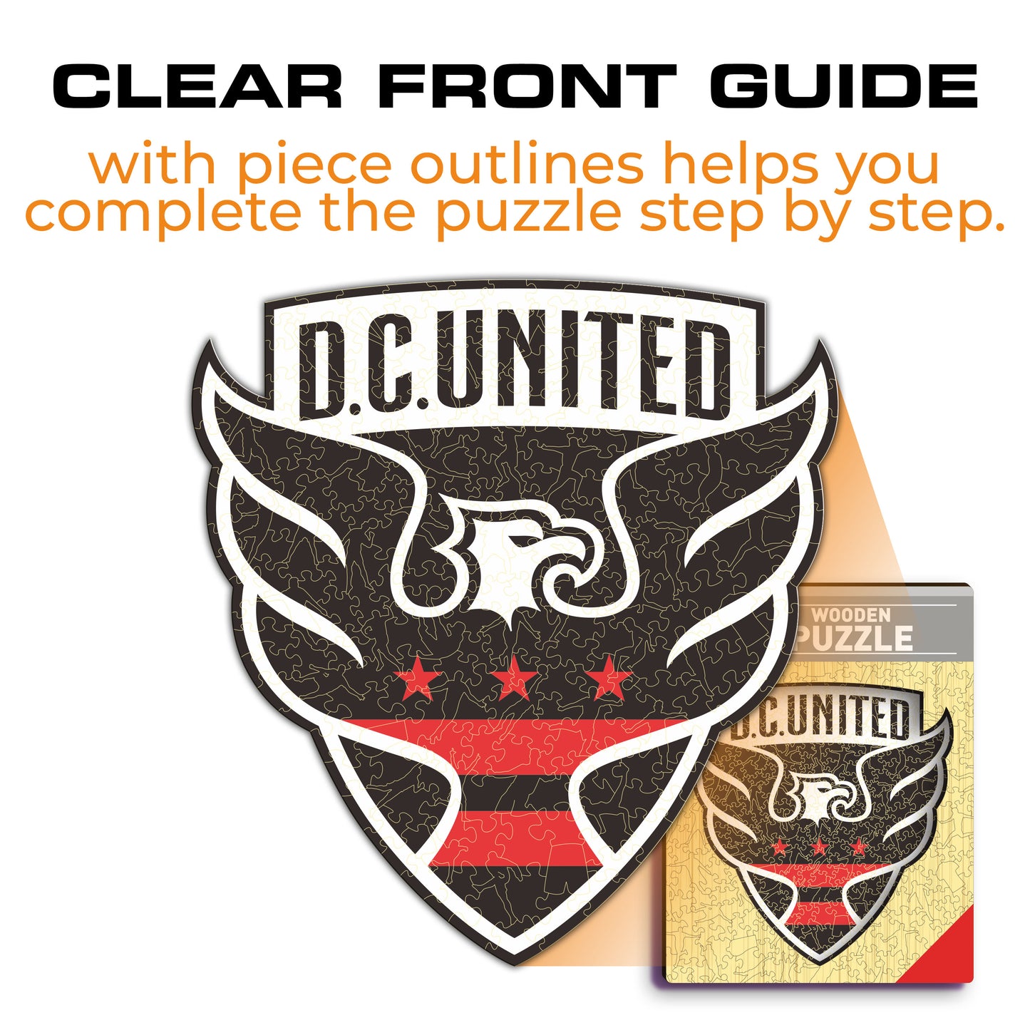 Logotipo do DC United® - Quebra-cabeça de madeira 