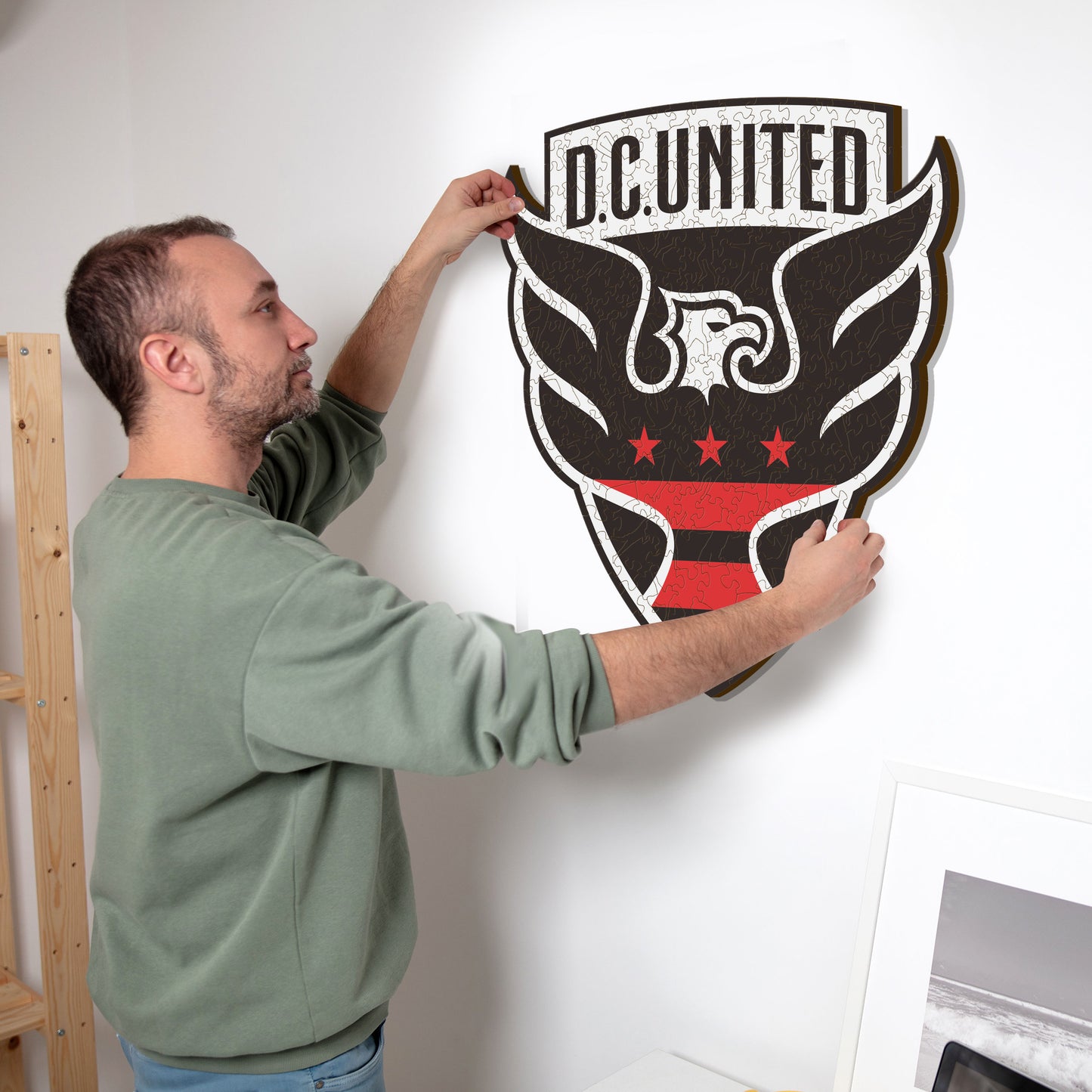 Logotipo do DC United® - Quebra-cabeça de madeira 