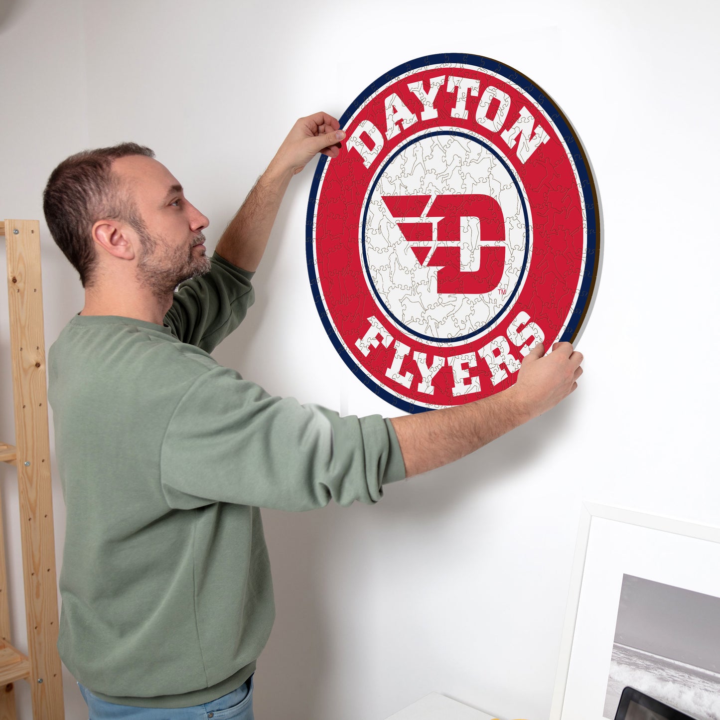Dayton Flyers Logo Wooden Puzzle