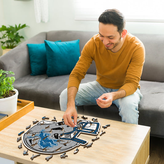 Detroit Lions™ Helmet - Wooden Puzzle