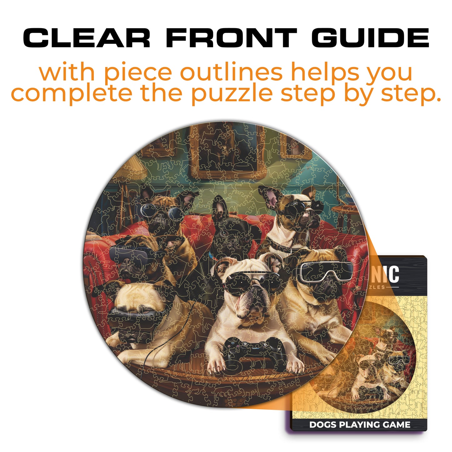 Dogs Playing Poker - Wooden Puzzle
