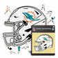 Capacete Miami Dolphins™ - Quebra-cabeça de madeira 
