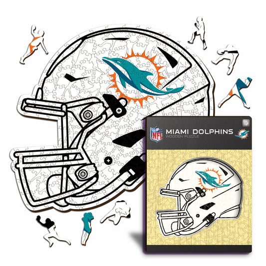 Capacete Miami Dolphins™ - Quebra-cabeça de madeira 