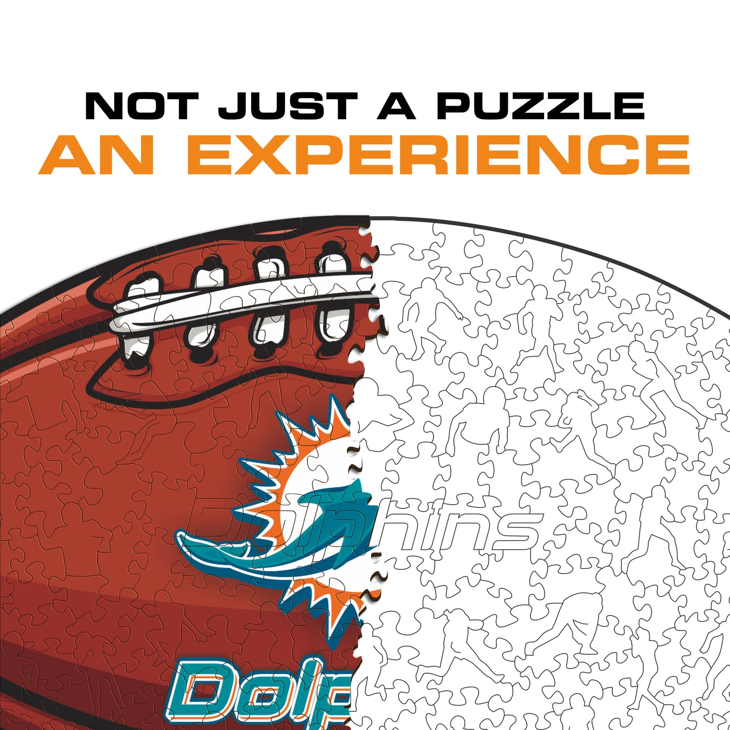 Miami Dolphins™ Futebol - Quebra-cabeça de madeira