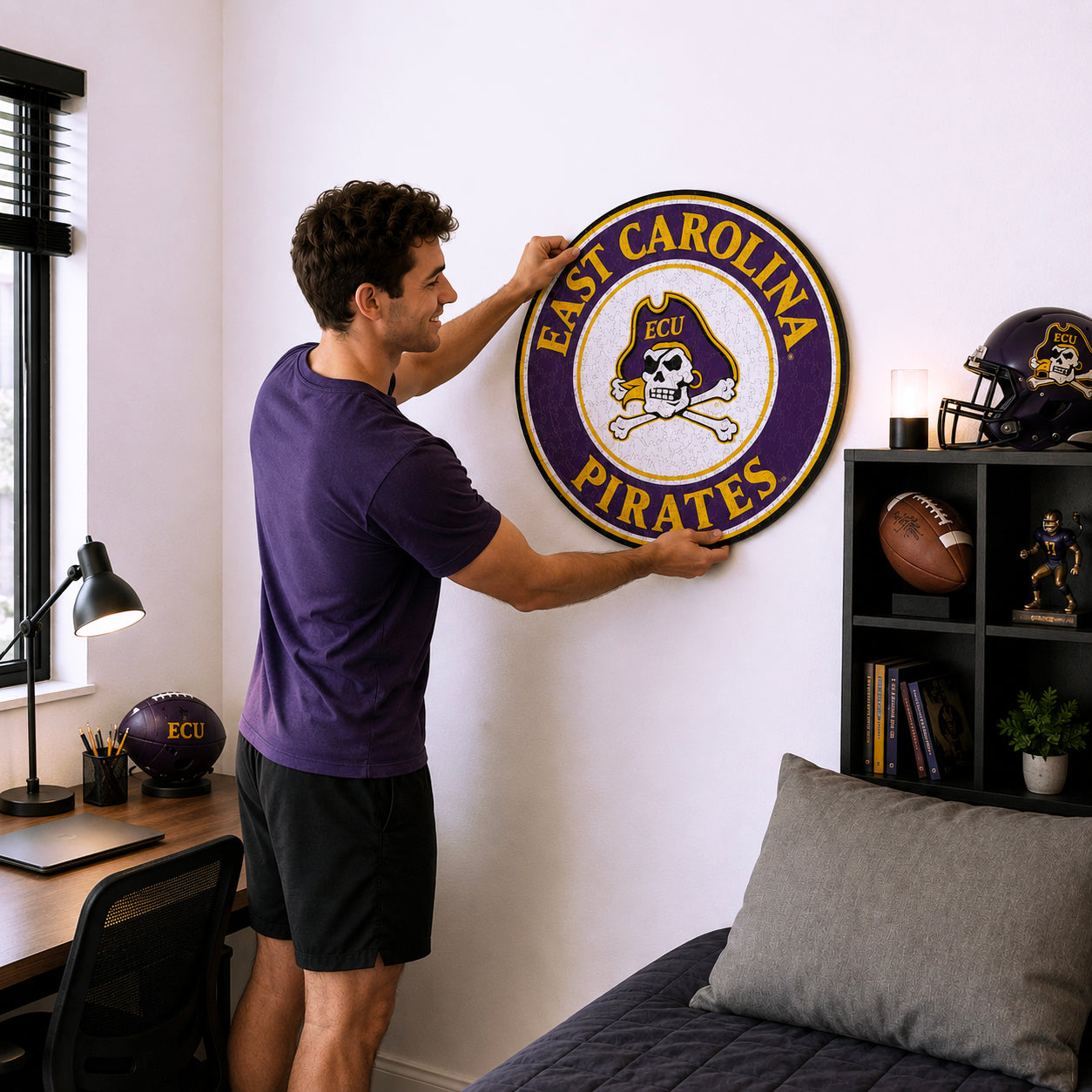 East Carolina Pirates Logo Wooden Puzzle