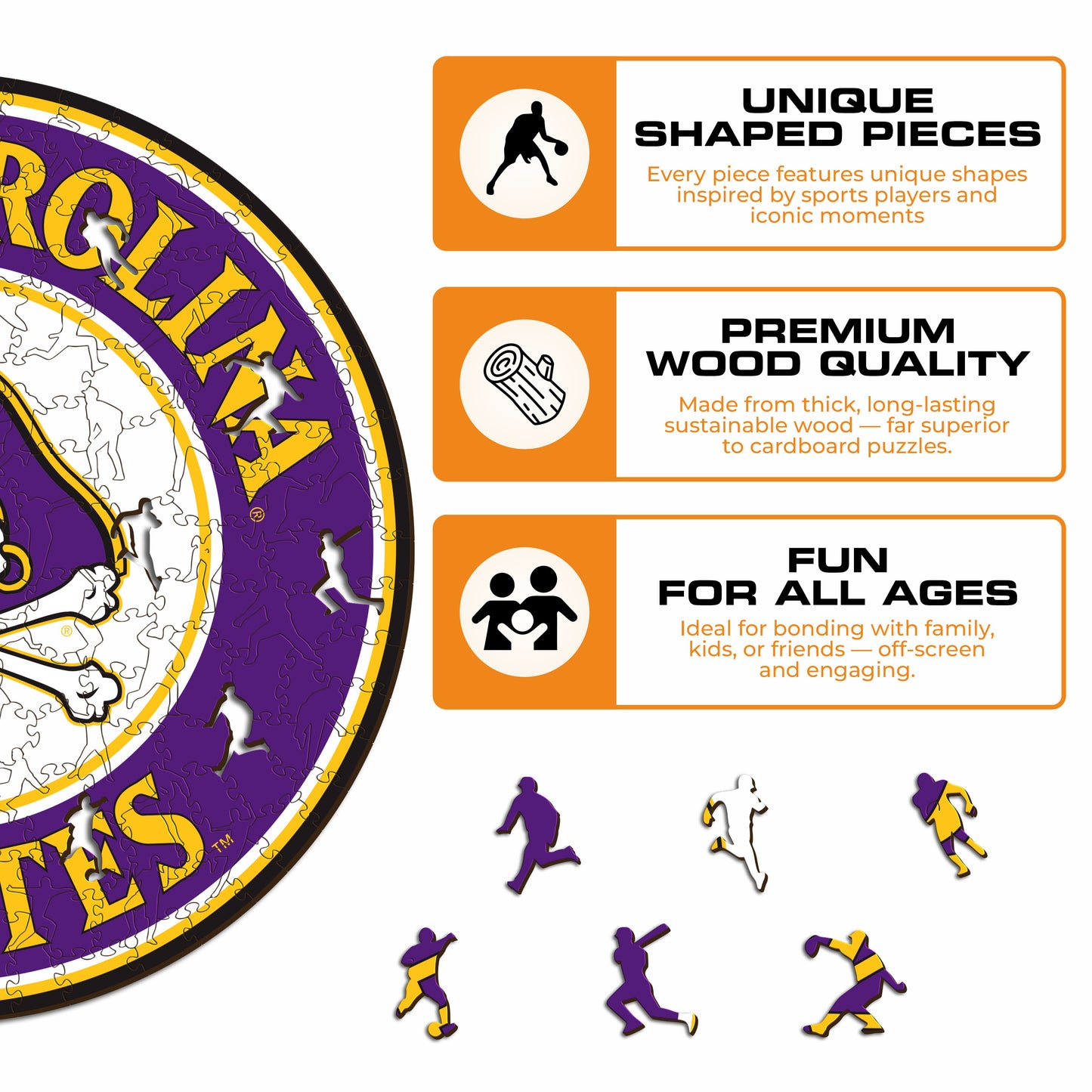 East Carolina Pirates Logo Wooden Puzzle