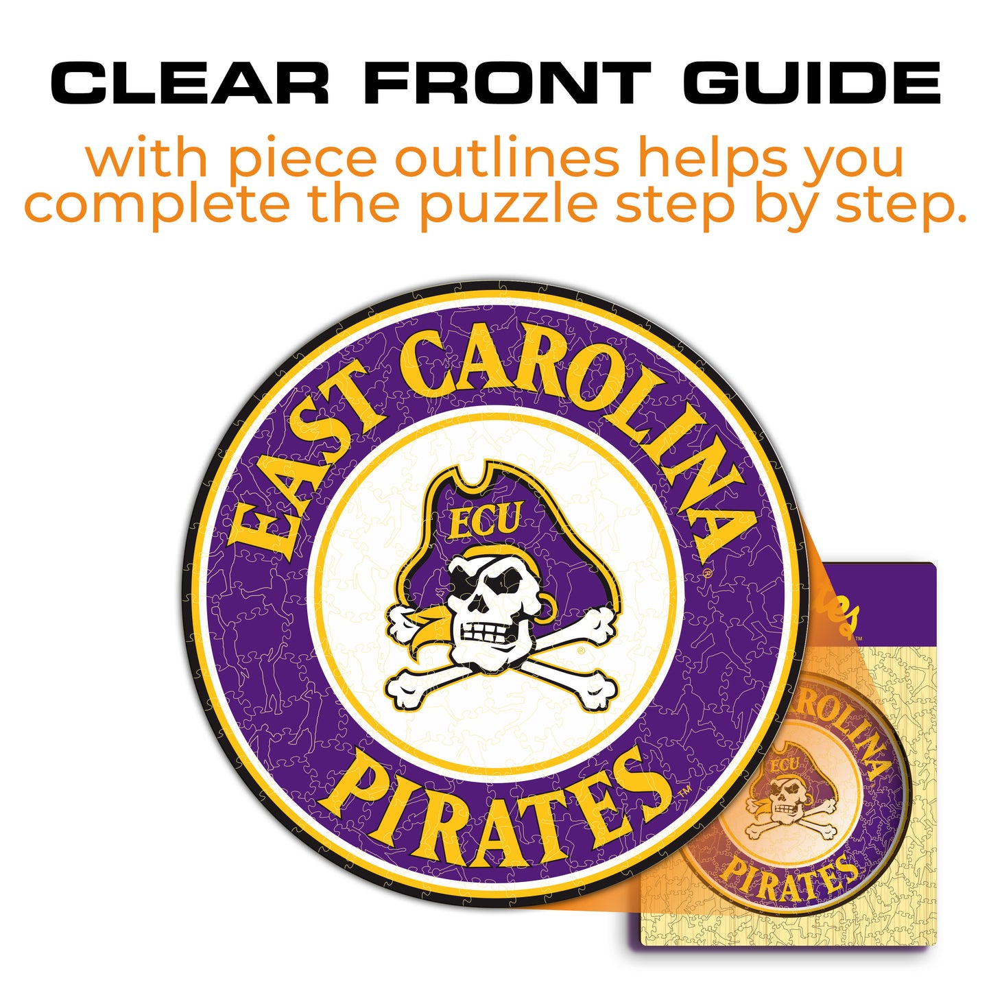 East Carolina Pirates Logo Wooden Puzzle