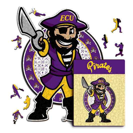 East Carolina Pirates Mascot Wooden Puzzle