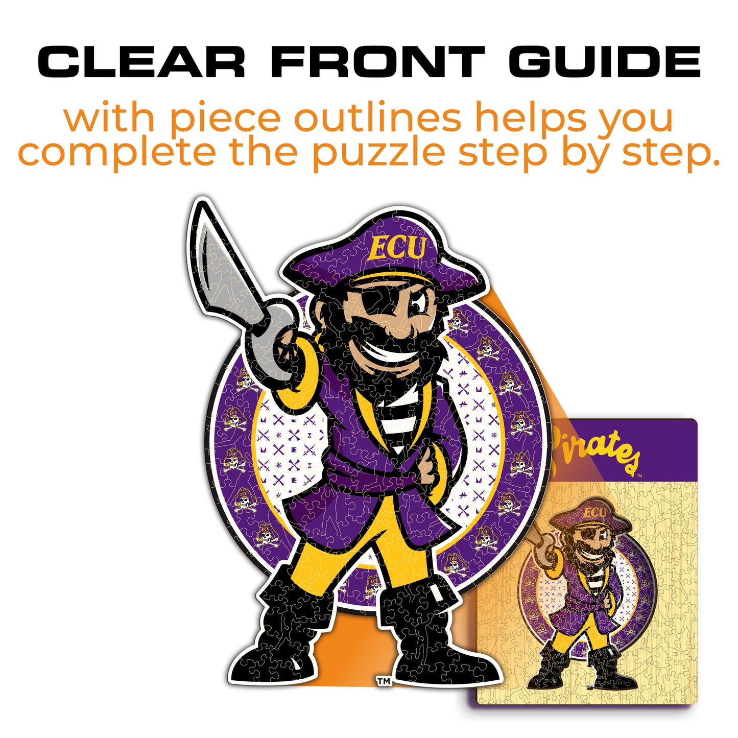 East Carolina Pirates Mascot Wooden Puzzle