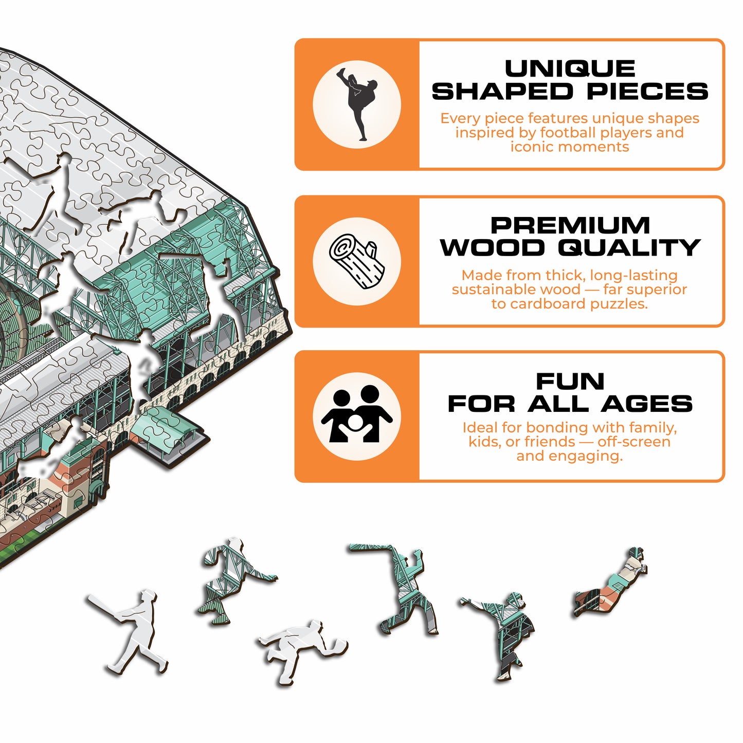 Houston Astros™ Minute Maid Park Stadium - Wooden Puzzle