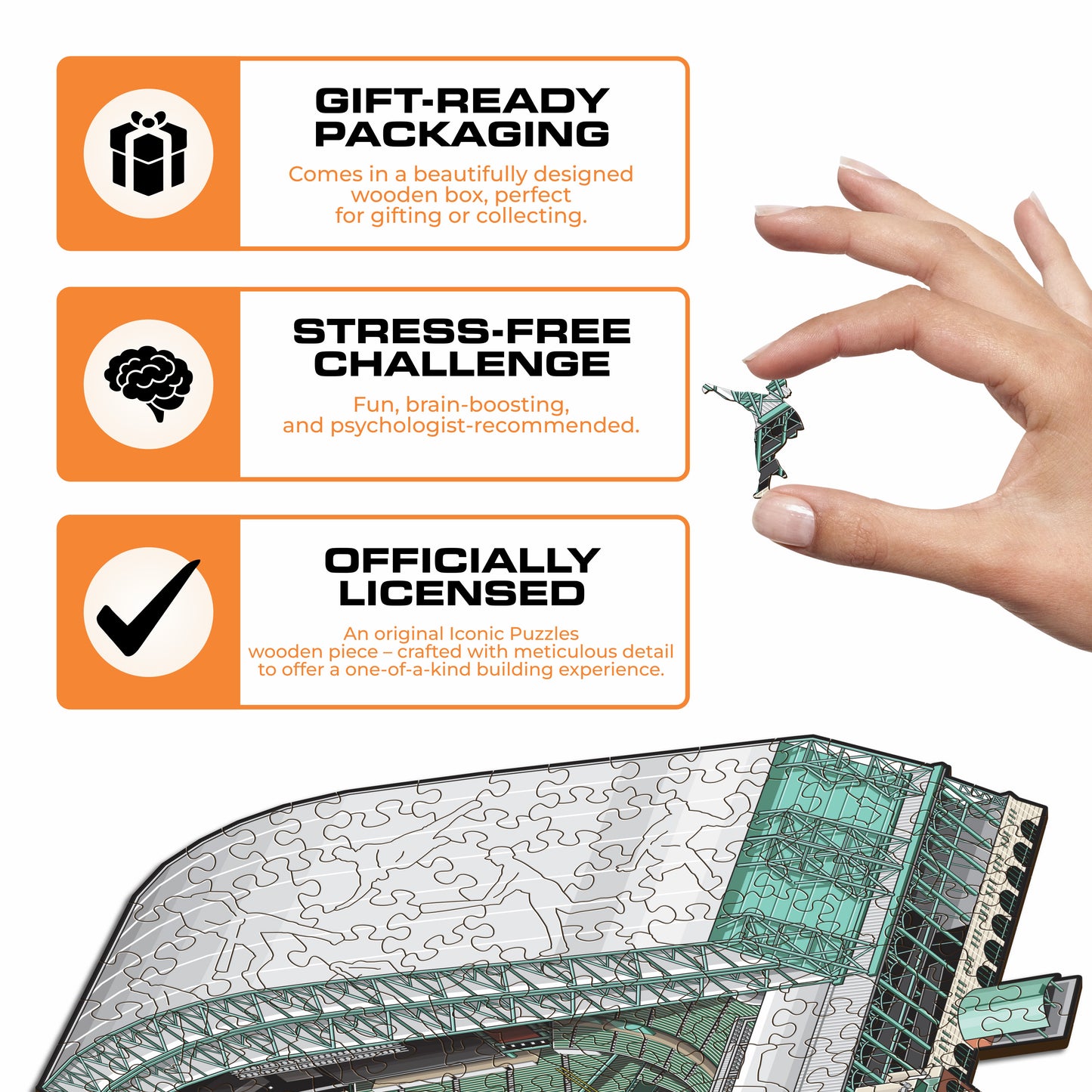 Houston Astros™ Minute Maid Park Stadium - Wooden Puzzle