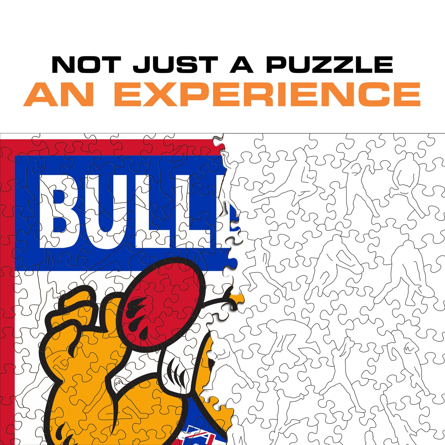Western Bulldogs Retro Mascot - Wooden Puzzle