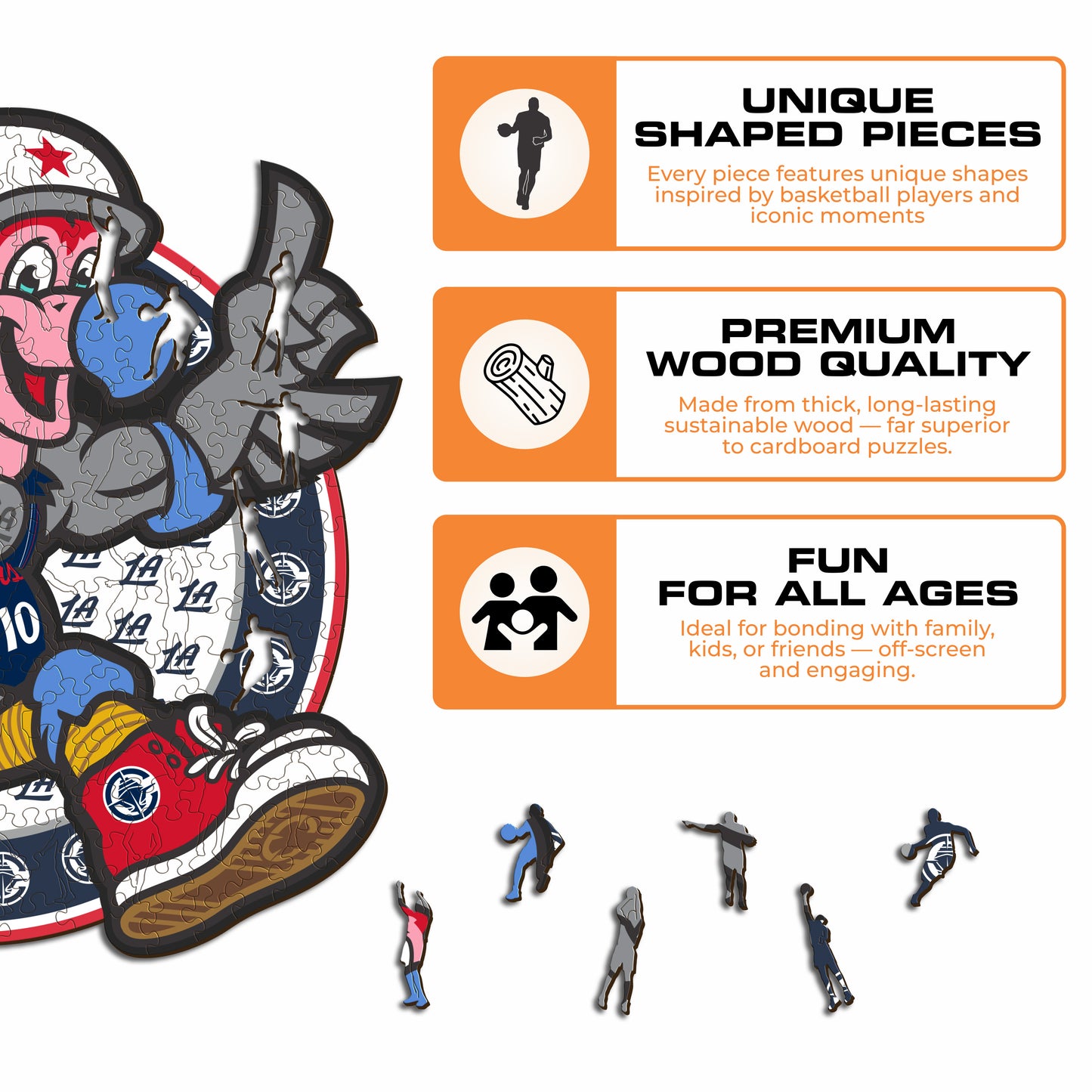 Los Angeles Clippers™ Mascot - Wooden Puzzle