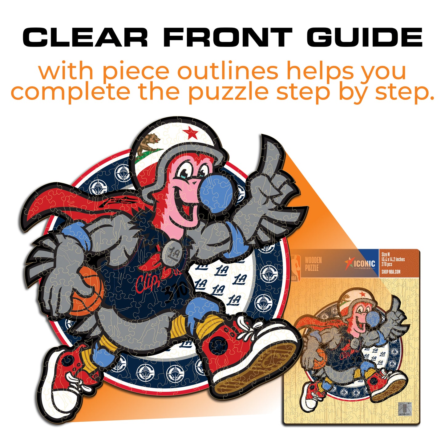 Los Angeles Clippers™ Mascot - Wooden Puzzle