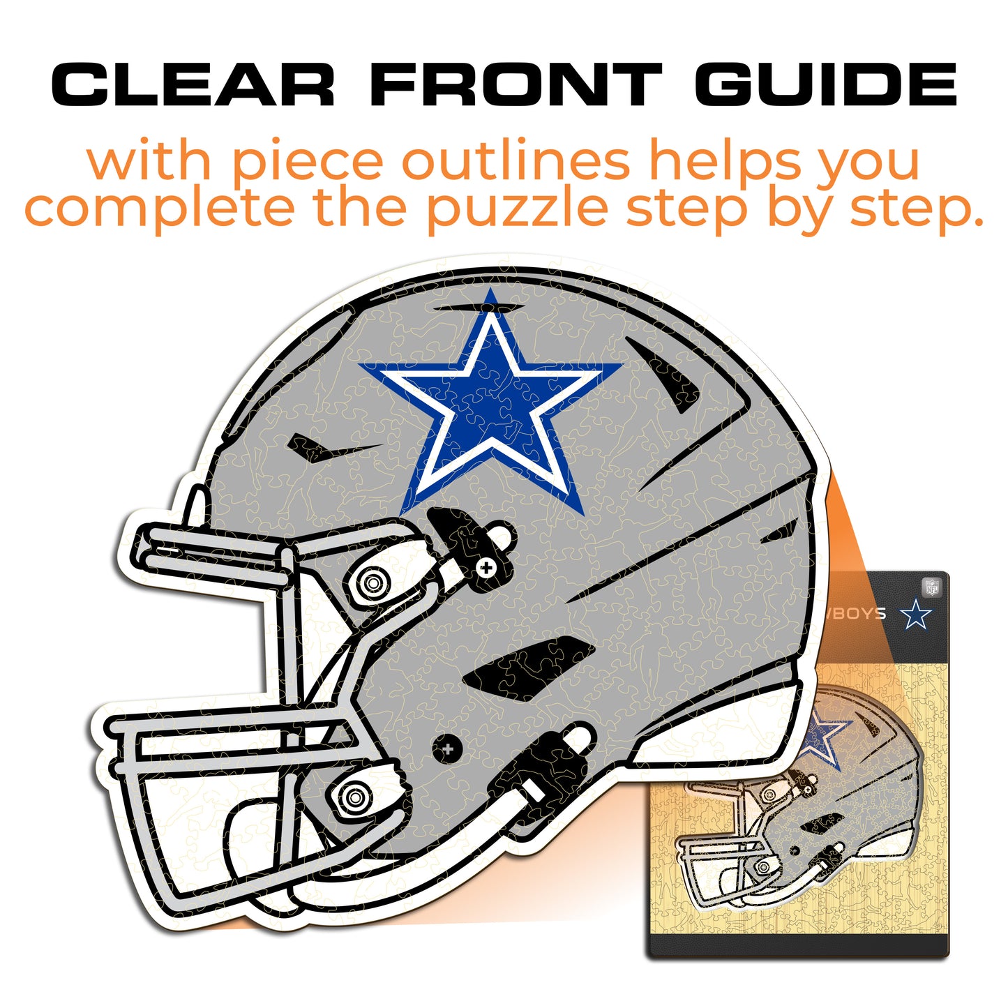 Capacete Dallas Cowboys™ - Quebra-cabeça de madeira 