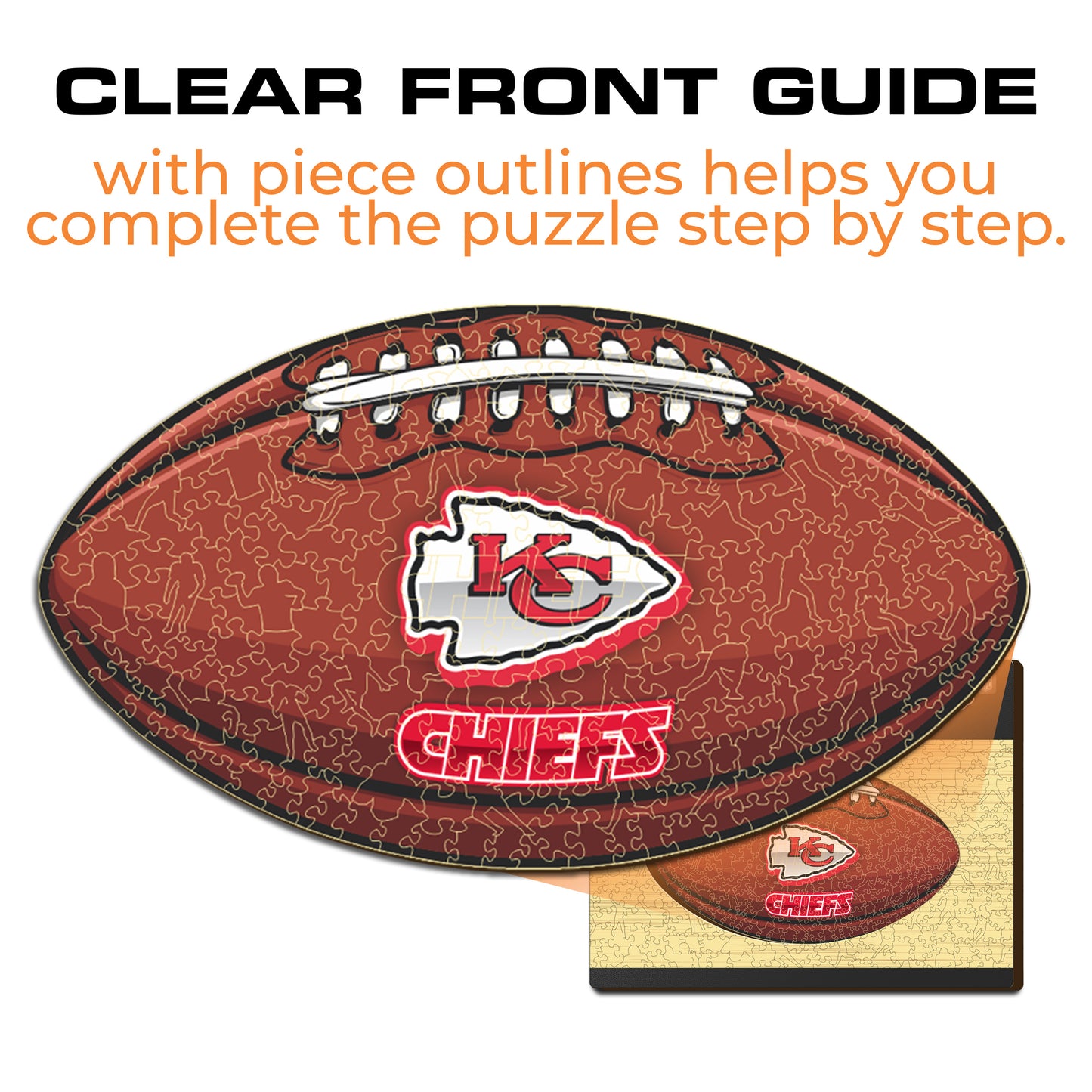 Kansas City Chiefs™ Futebol Americano - Quebra-cabeça de Madeira 