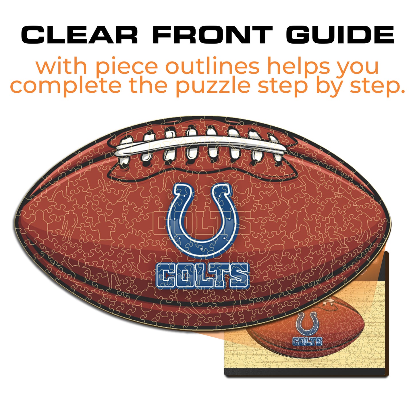 Indianapolis Colts™ Futebol Americano - Quebra-cabeça de Madeira