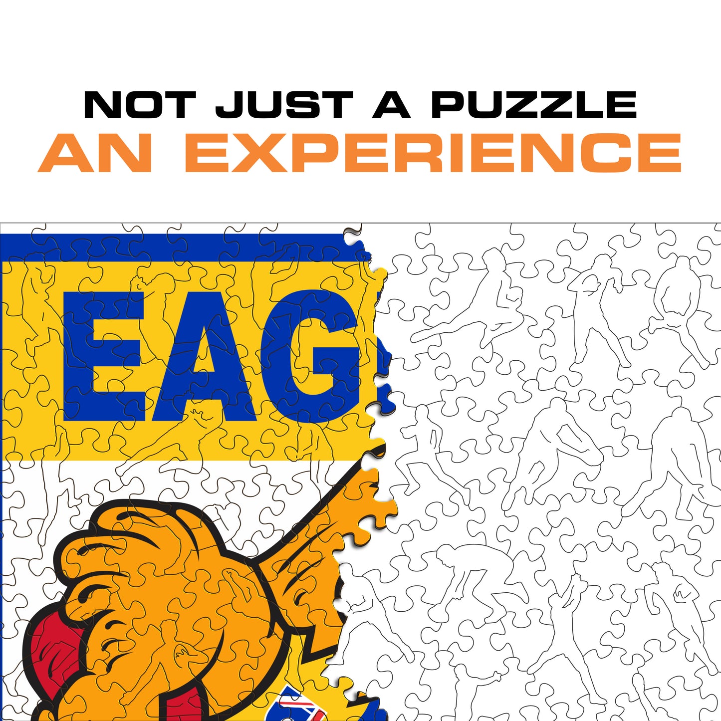 West Coast Eagles FC Retro Mascot - Wooden Puzzle