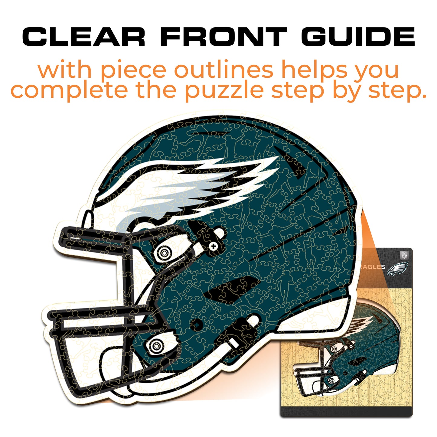 Philadelphia Eagles™ Helmet - Wooden Puzzle