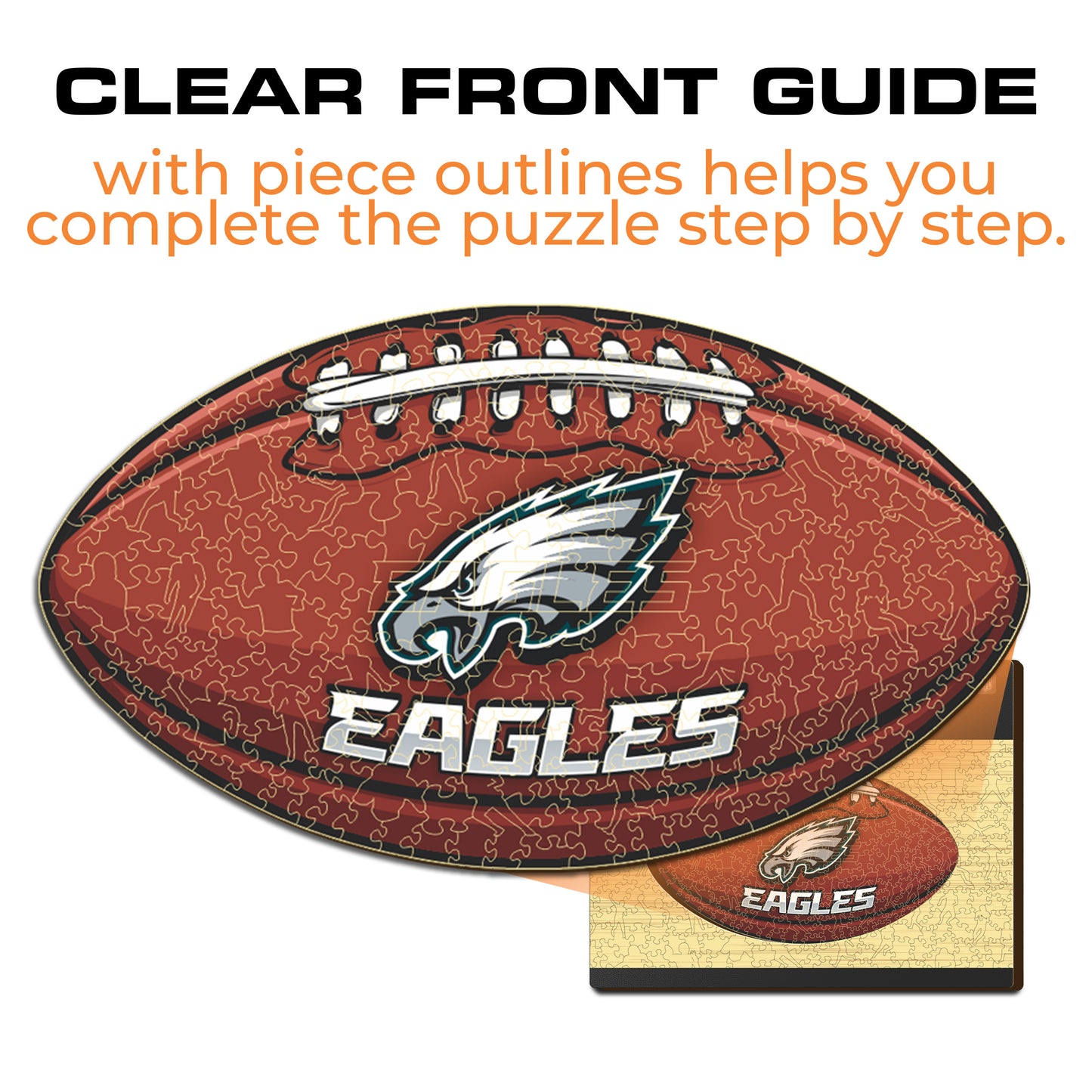 Philadelphia Eagles™ Football - Wooden Puzzle