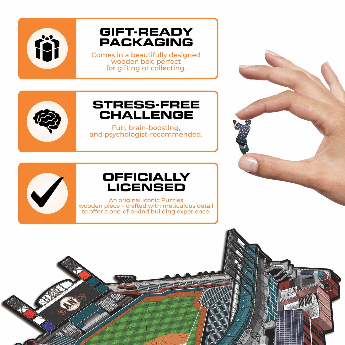 San Francisco Giants™ Oracle Park Stadium - Wooden Puzzle