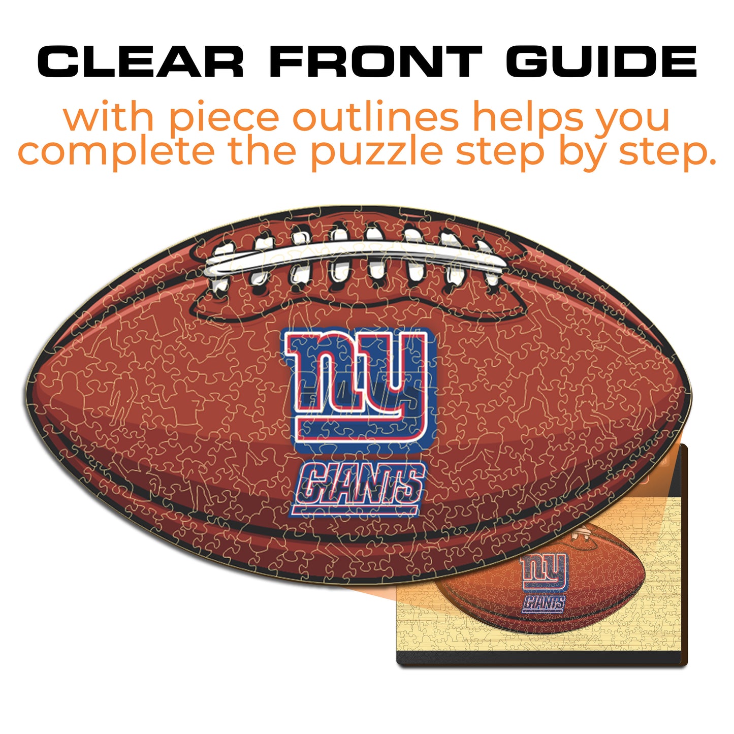 New York Giants™ Football - Wooden Puzzle