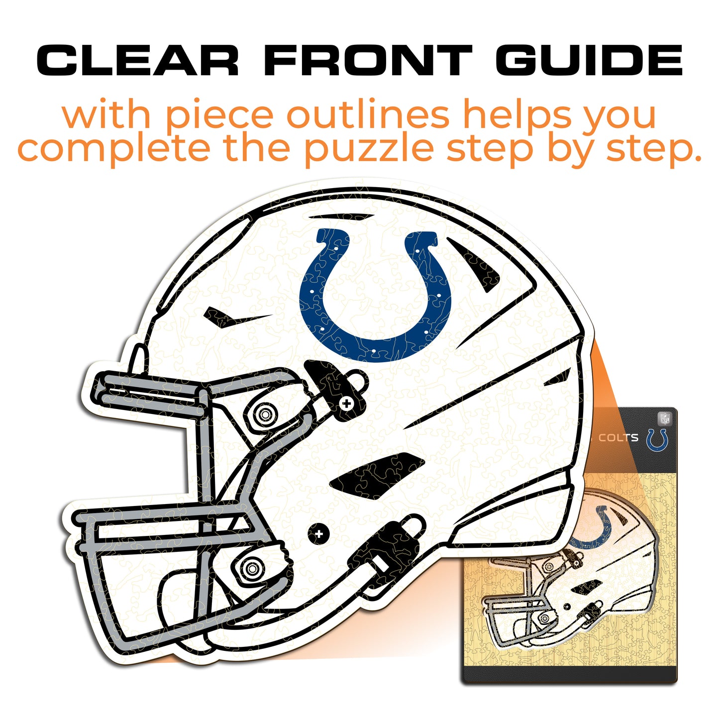 Capacete Indianapolis Colts™ - Quebra-cabeça de madeira 