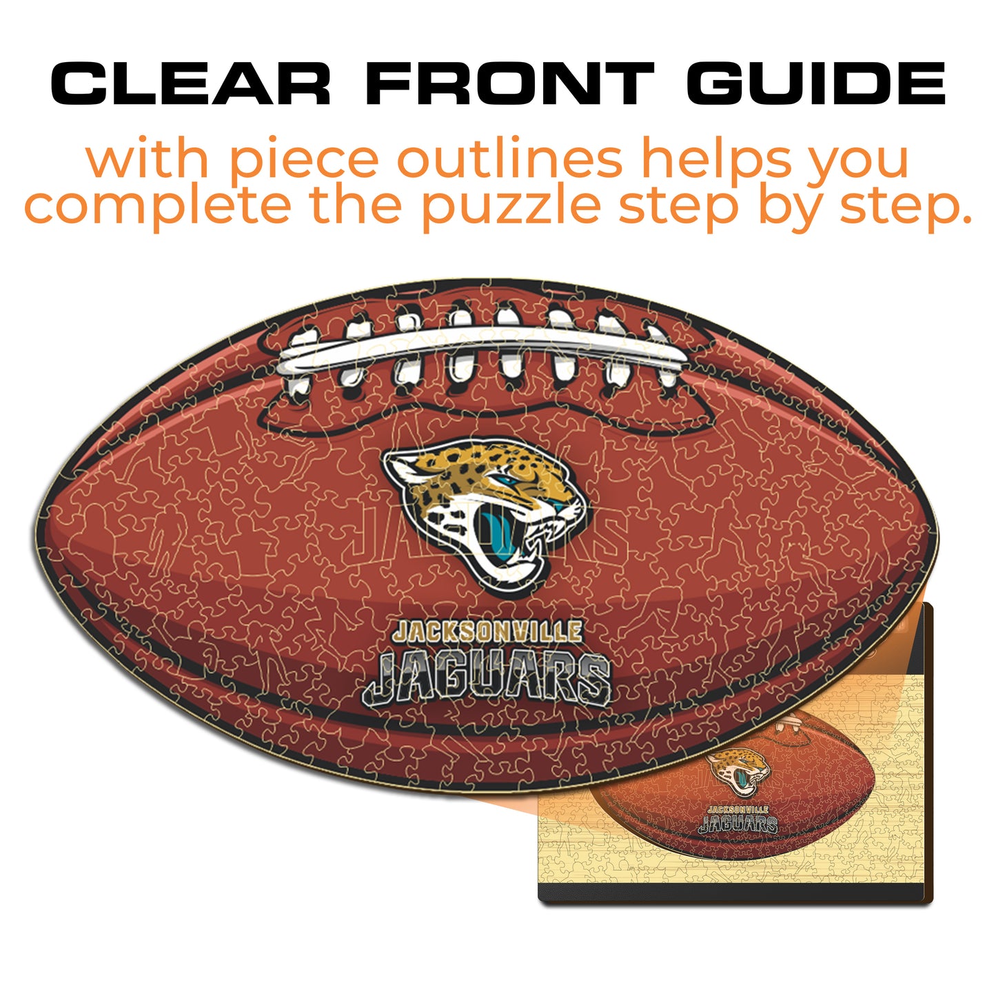 Jacksonville Jaguars™ Futebol Americano - Quebra-cabeça de Madeira 