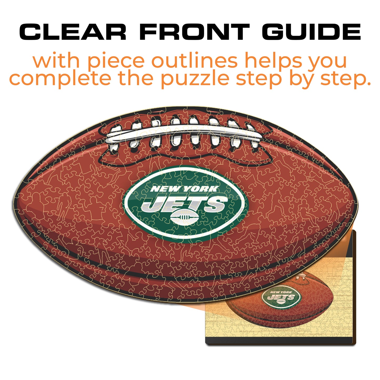 New York Jets™ Football - Wooden Puzzle