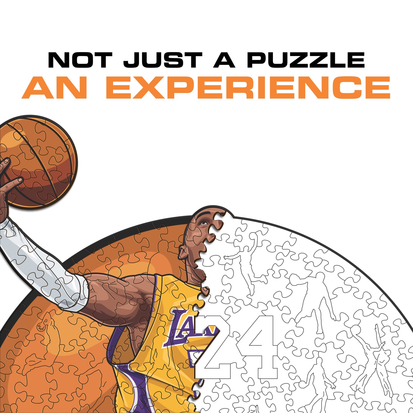 Kobe Bryant - Quebra-cabeça de madeira 