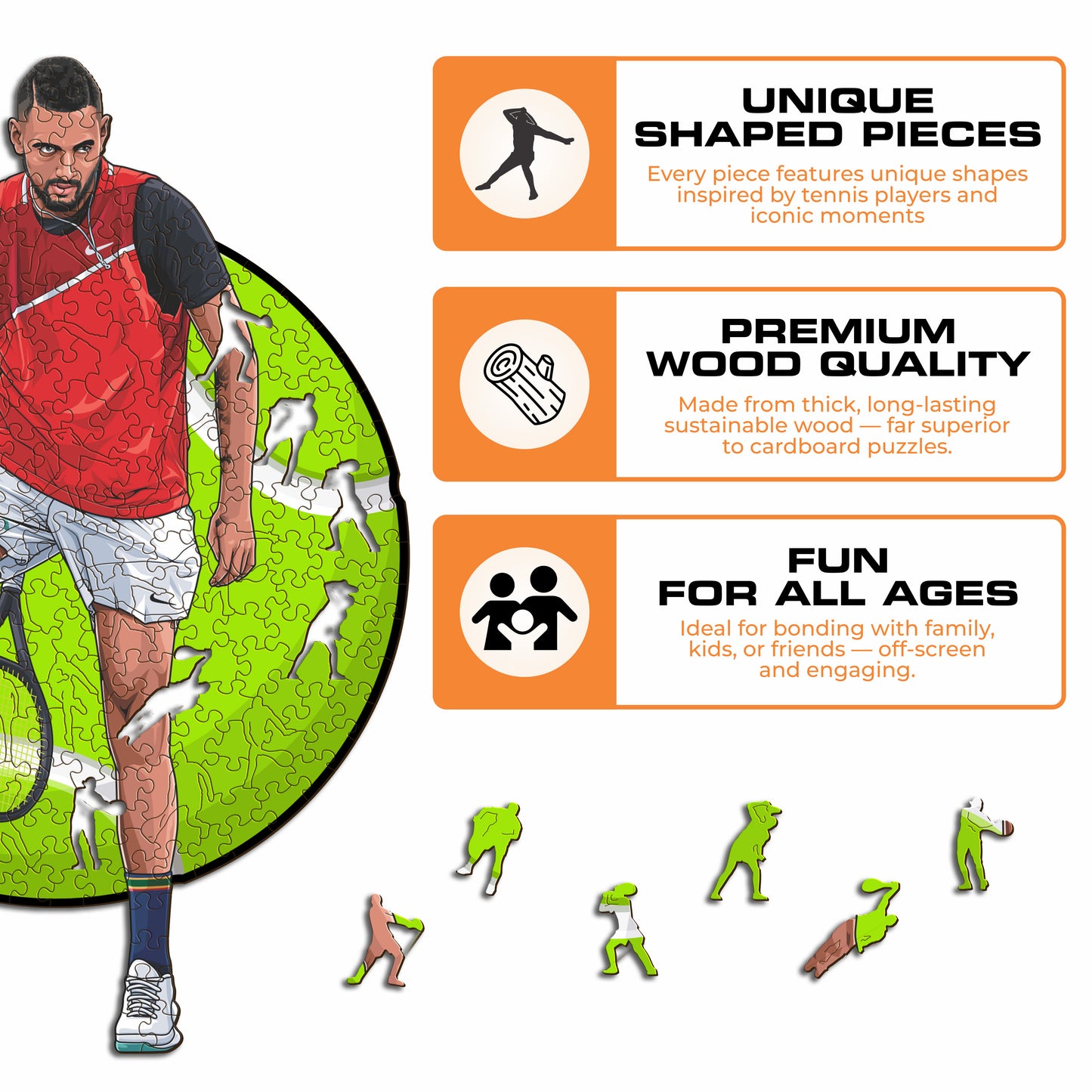 Nick Kyrgios - Wooden Puzzle