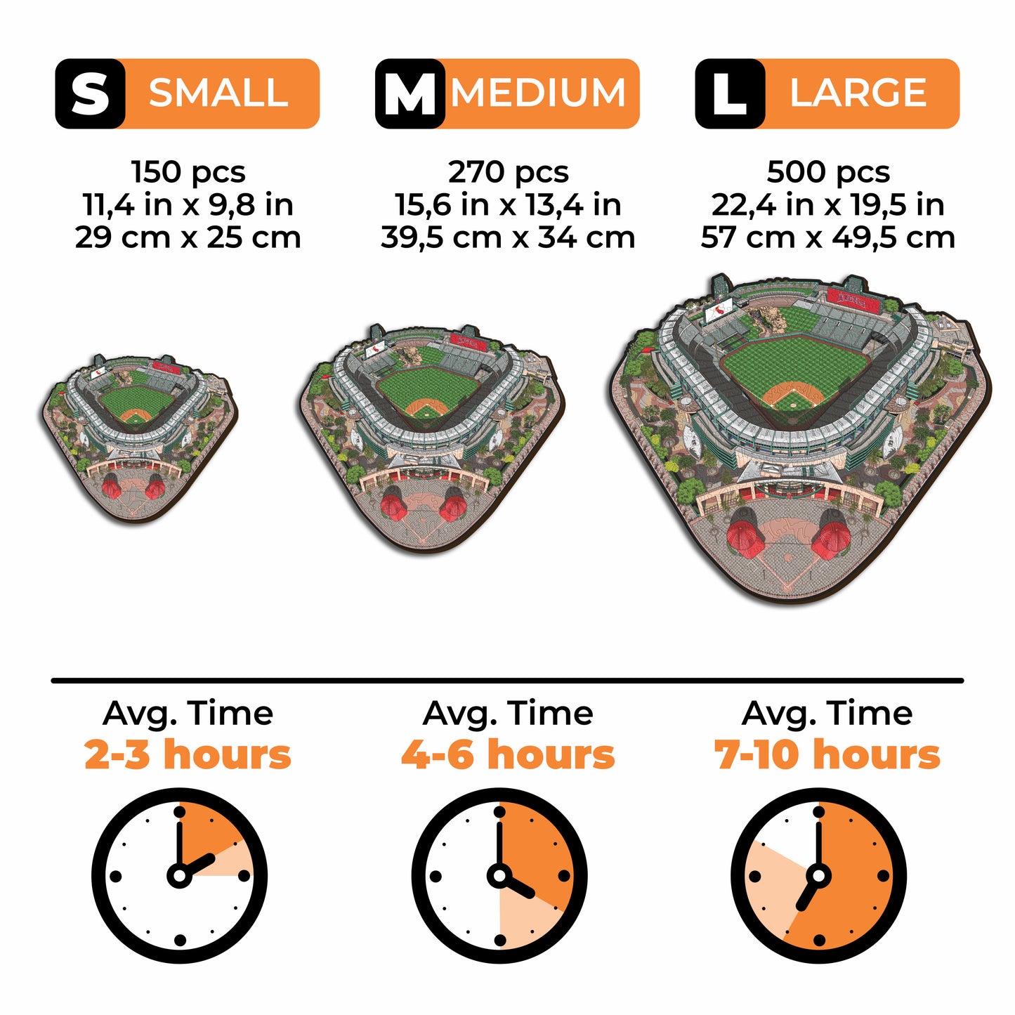 Los Angeles Angels™ Angel Stadium of Anaheim - Wooden Puzzle
