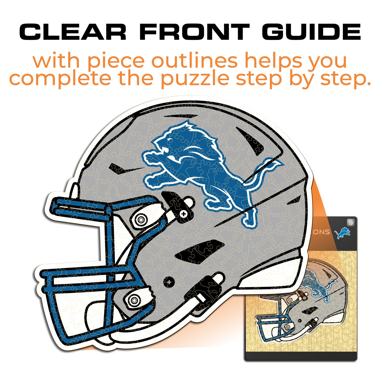 Capacete Detroit Lions™ - Quebra-cabeça de madeira 