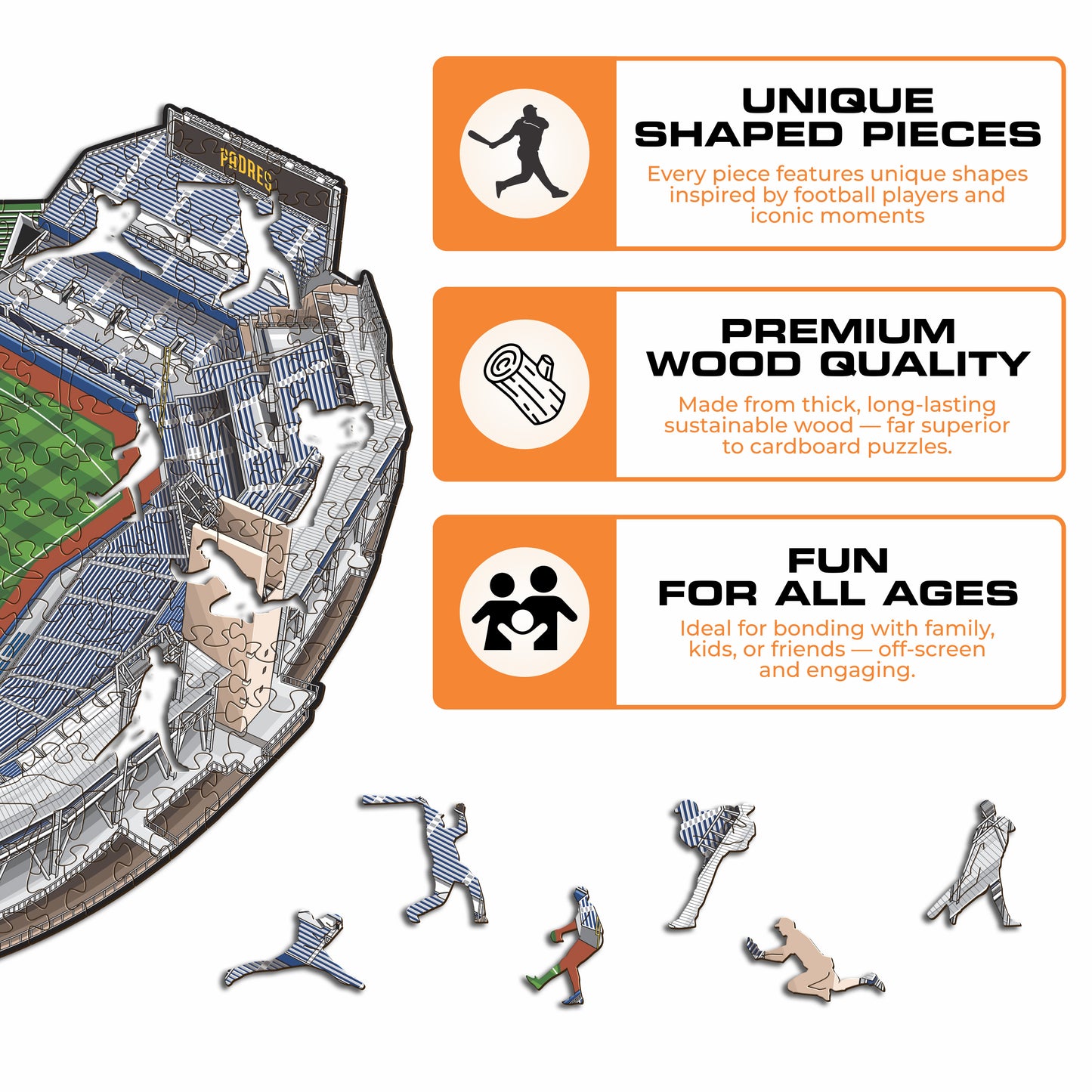 San Diego Padres™ Petco Park Stadium - Wooden Puzzle