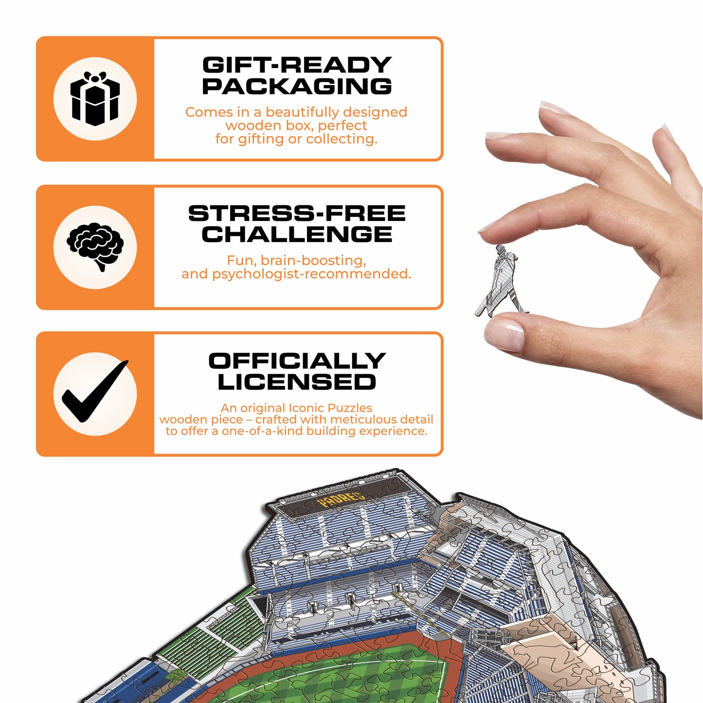 San Diego Padres™ Petco Park Stadium - Wooden Puzzle