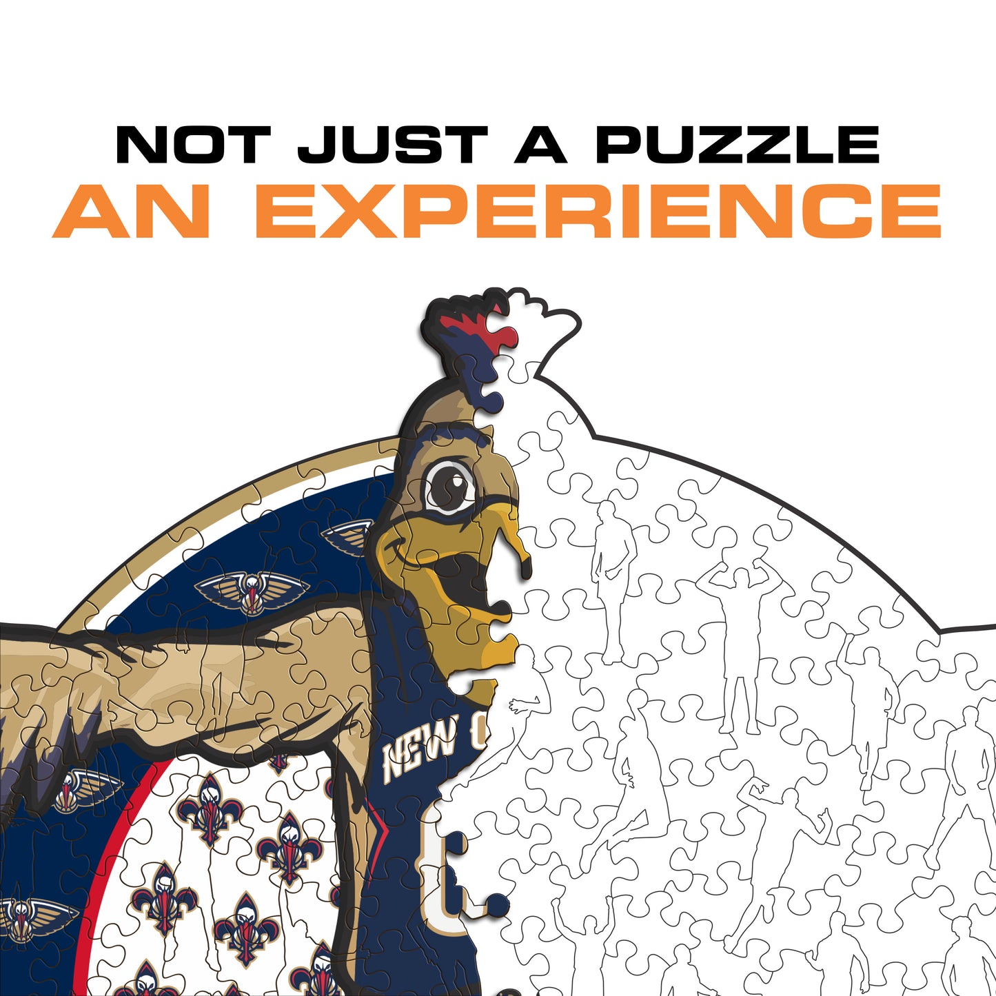 New Orleans Pelicans™ Mascot - Wooden Puzzle