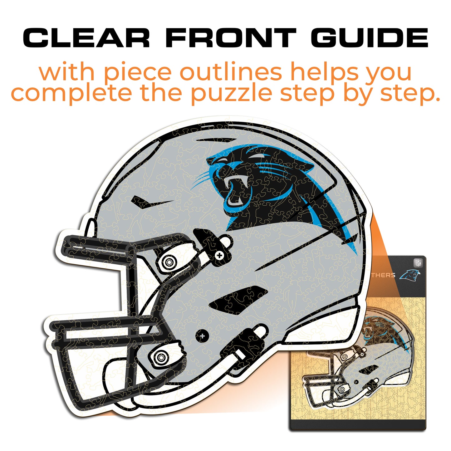 Capacete Carolina Panthers™ - Quebra-cabeça de madeira 