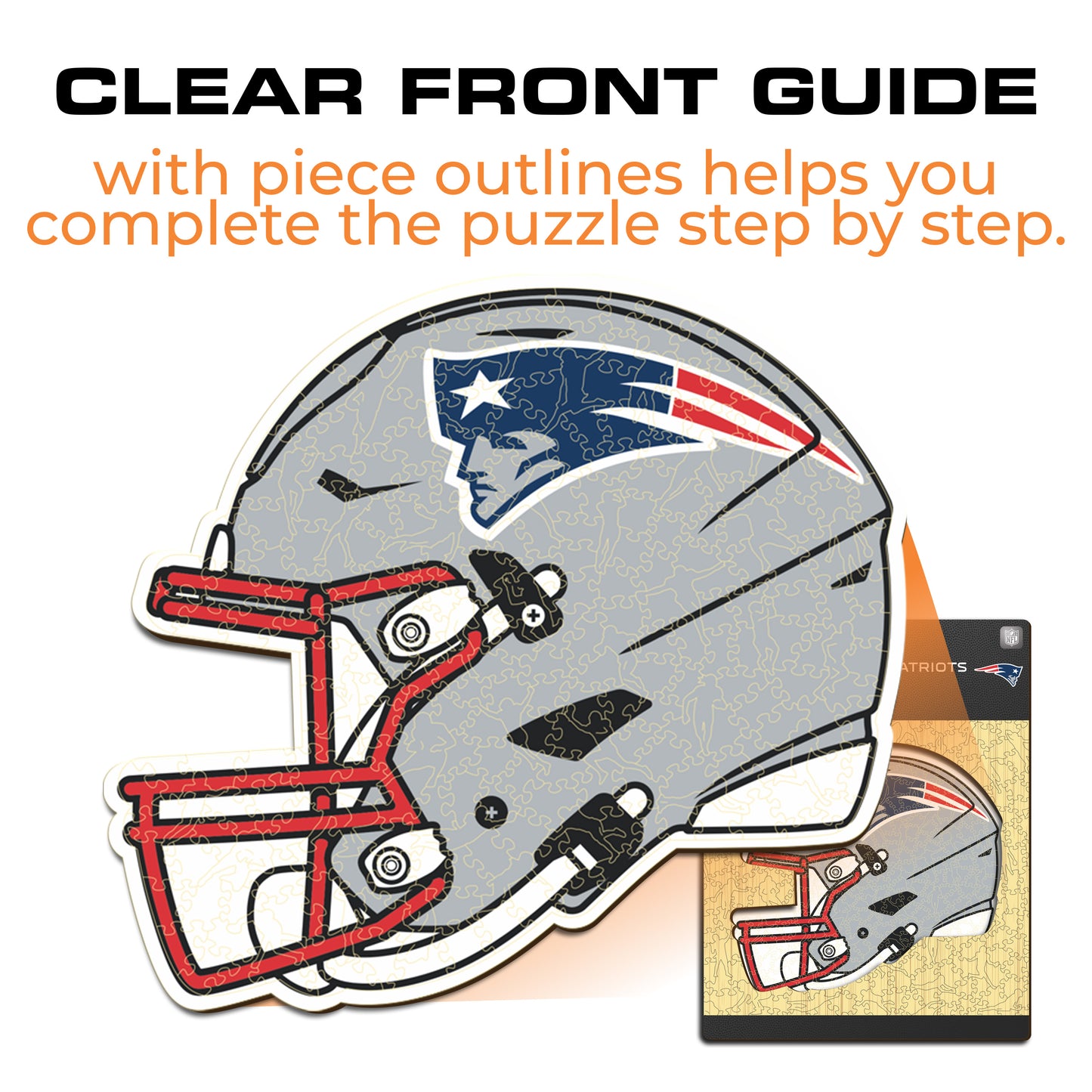 Capacete New England Patriots™ - Quebra-cabeça de madeira