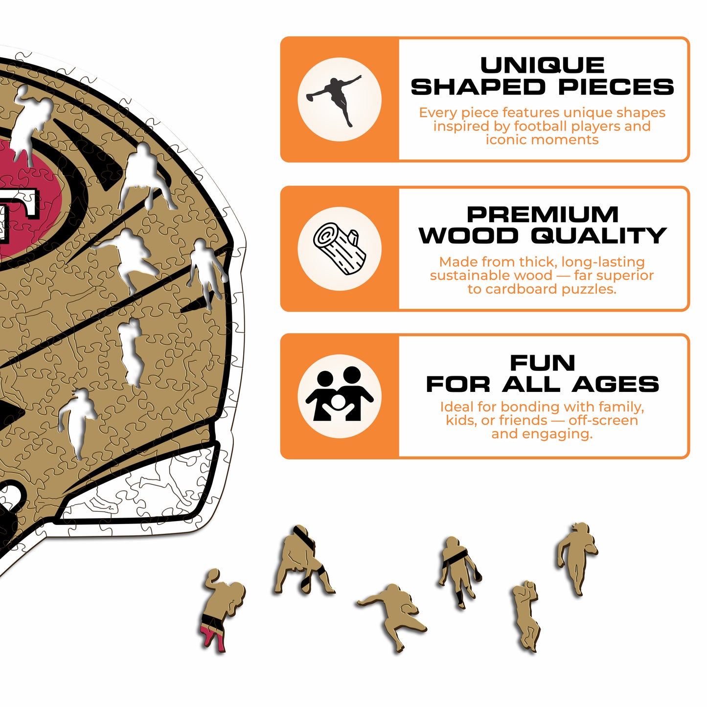 San Francisco 49ers™ Helmet - Wooden Puzzle