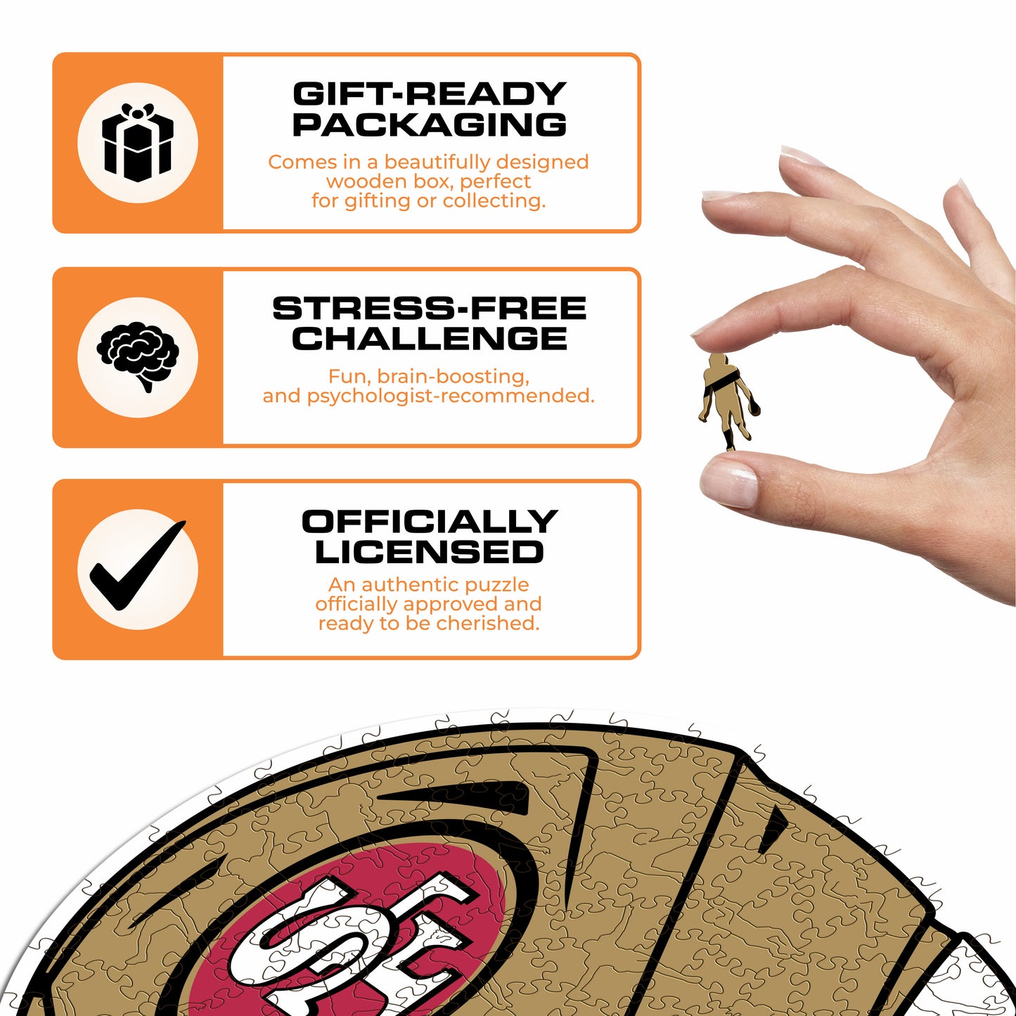 San Francisco 49ers™ Helmet - Wooden Puzzle